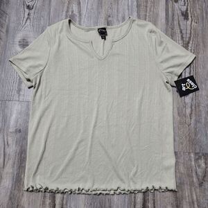 Girls Short Sleeve Notch Neck T-Shirt art class Green XXL NEW NWT